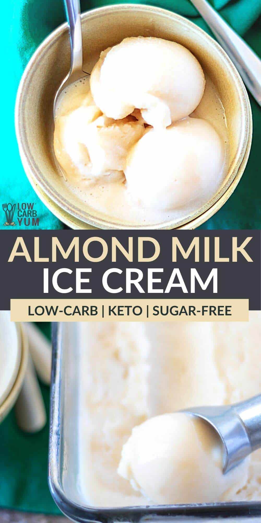 almond milk ice cream pinterest image