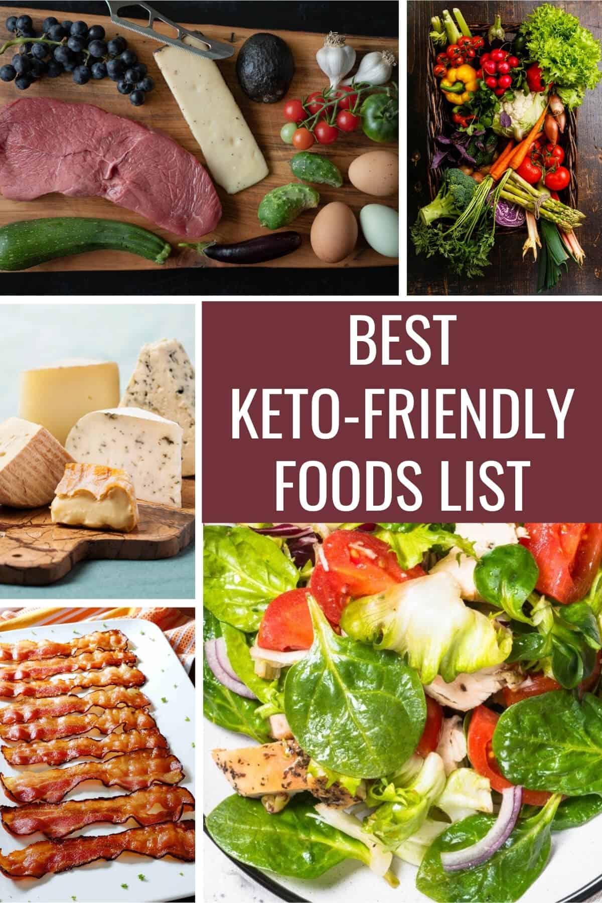 best keto friendly foods list pinterest image