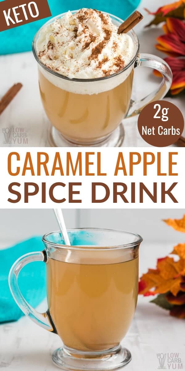 keto caramel apple spice drink