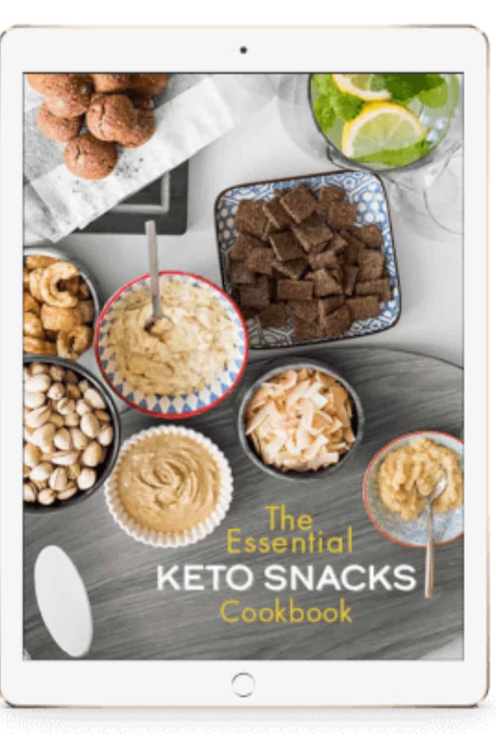 the essential keto snacks cookbooks on iPad