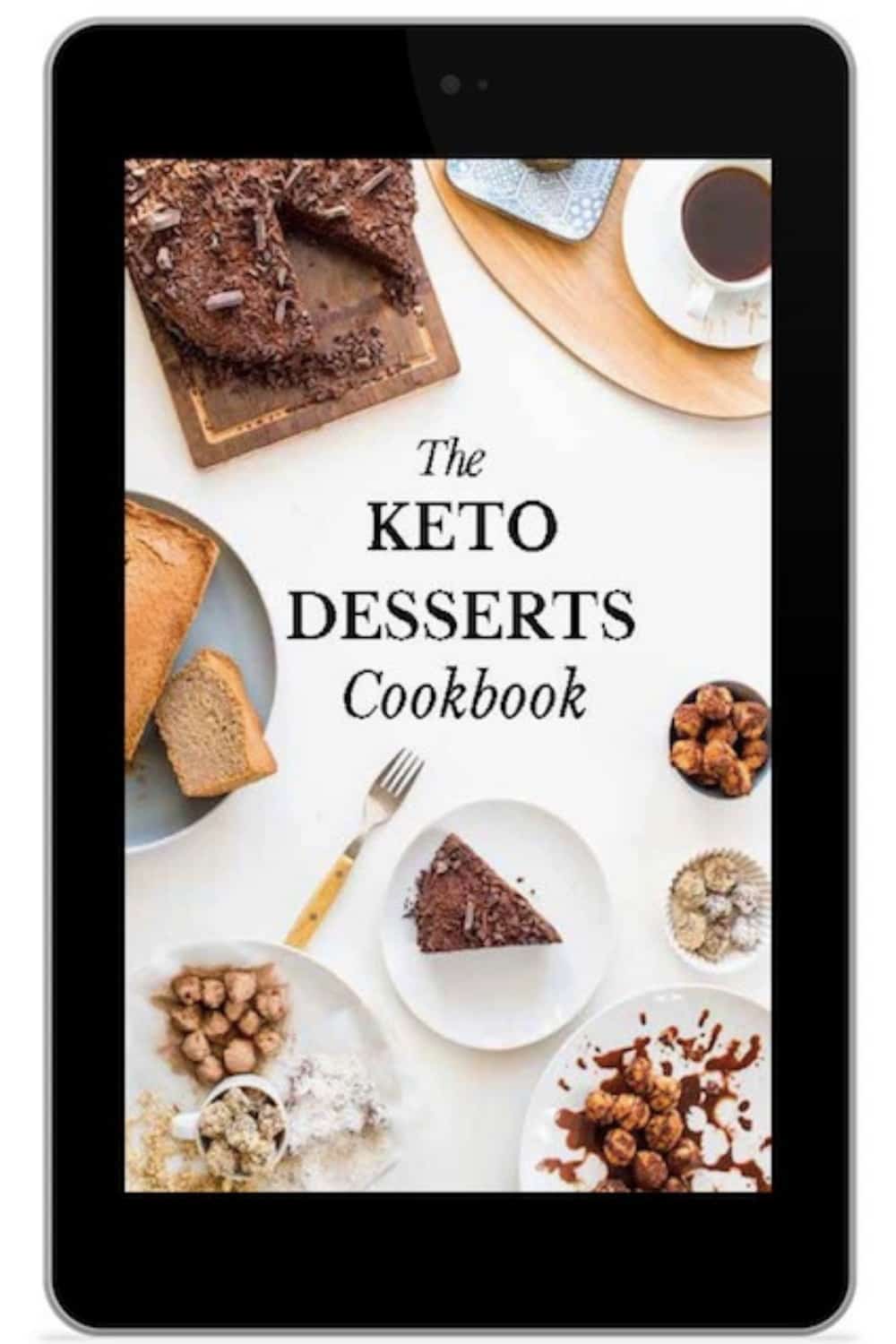 the keto desserts cookbook on iPad