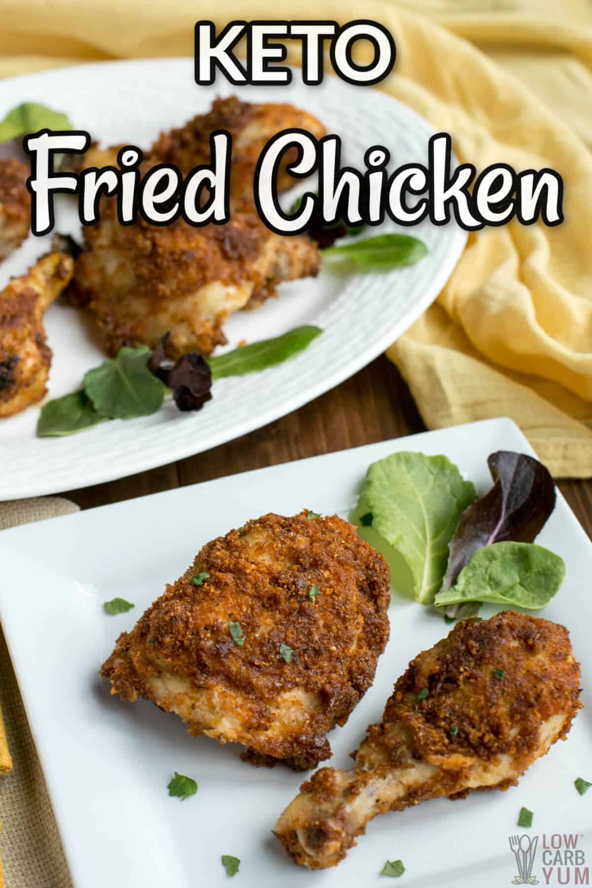 keto fried chicken in air fryer or oven with pork rinds