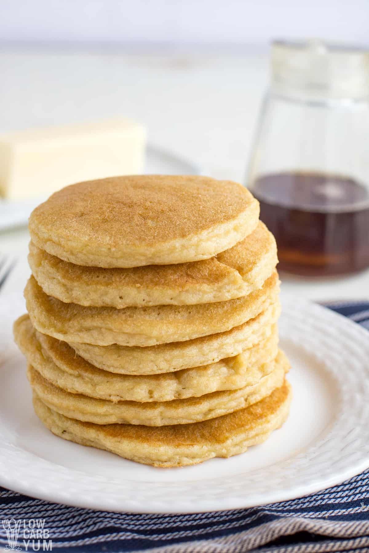 keto pancakes with almond flour stack