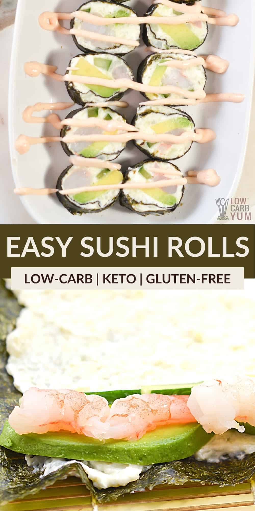 easy sushi rolls pinterest image