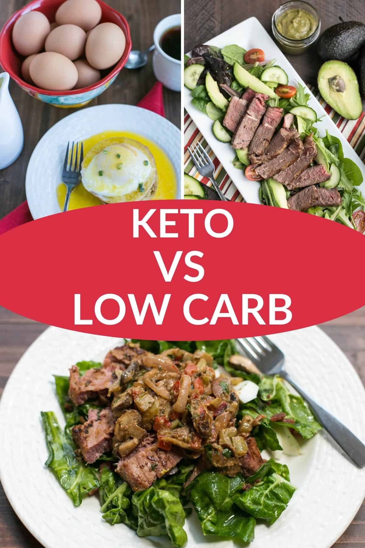 keto vs low carb pinterest image