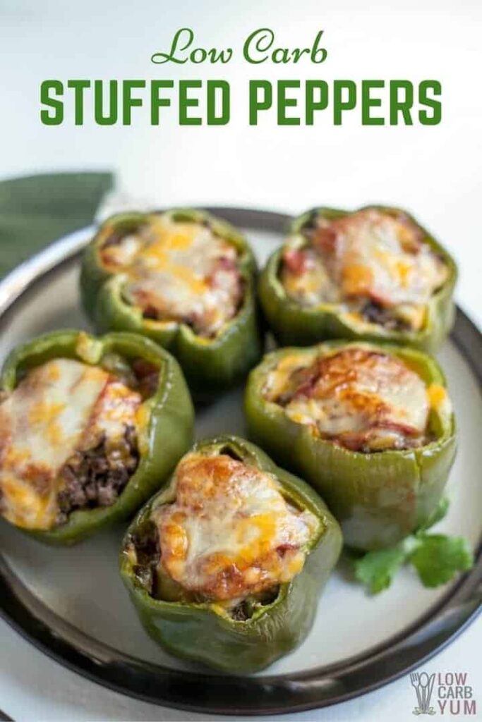 Low carb stuffed peppers with cheese