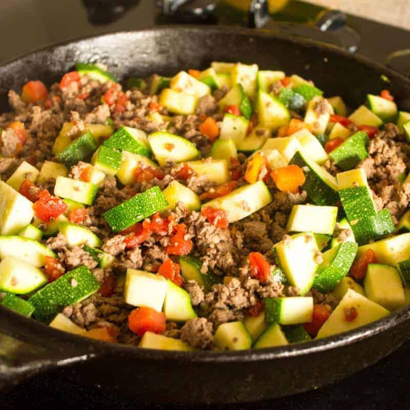 Mexican Zucchini and Beef