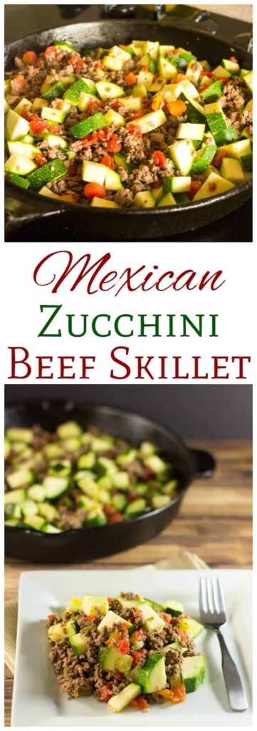 Mexican Zucchini Beef Skillet