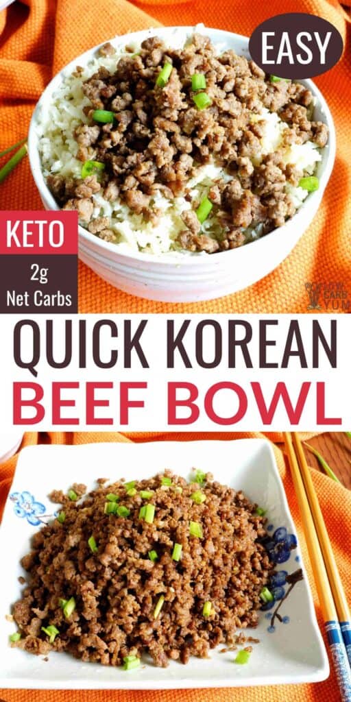quick korean ground beef bowl