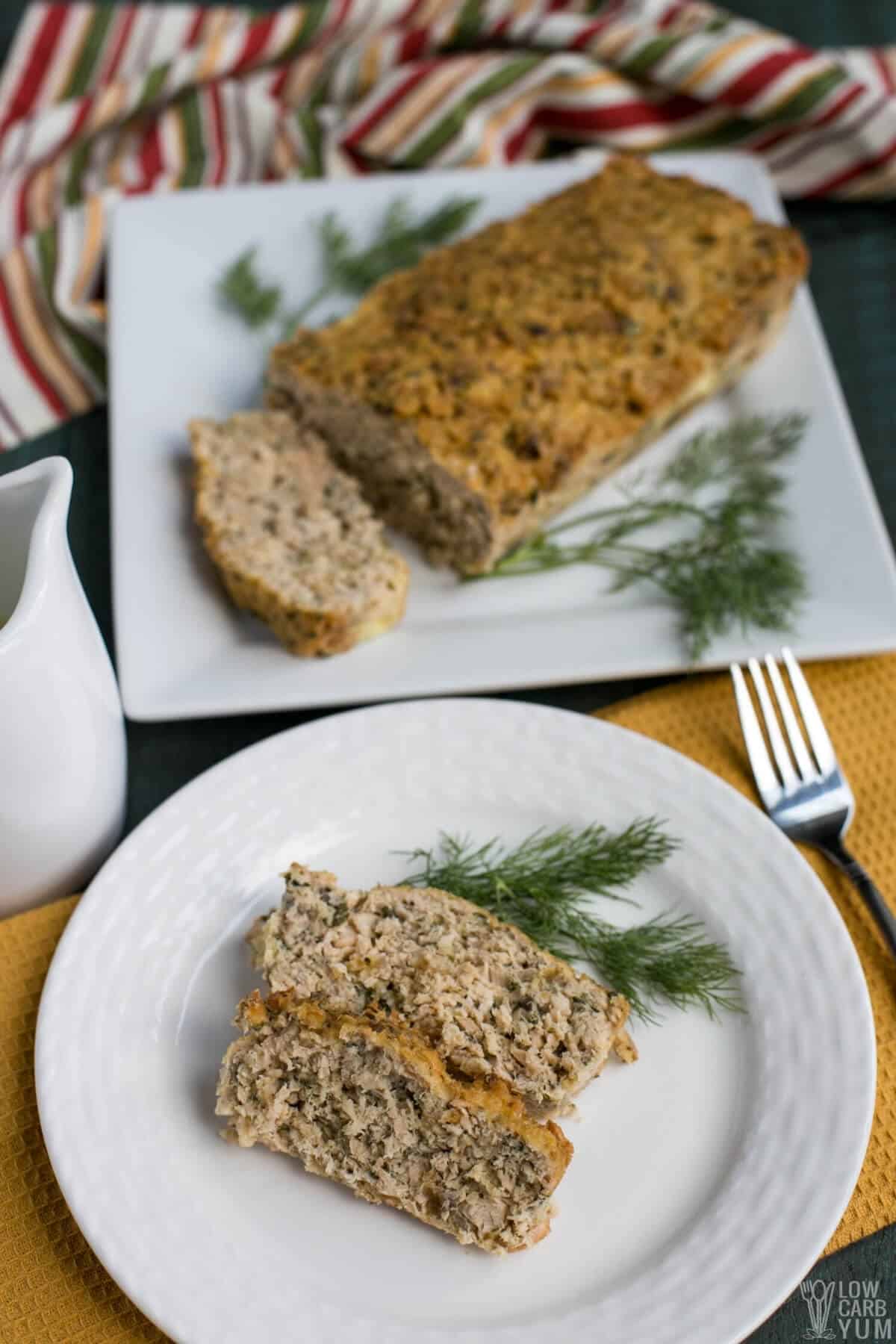 slices of salmon loaf