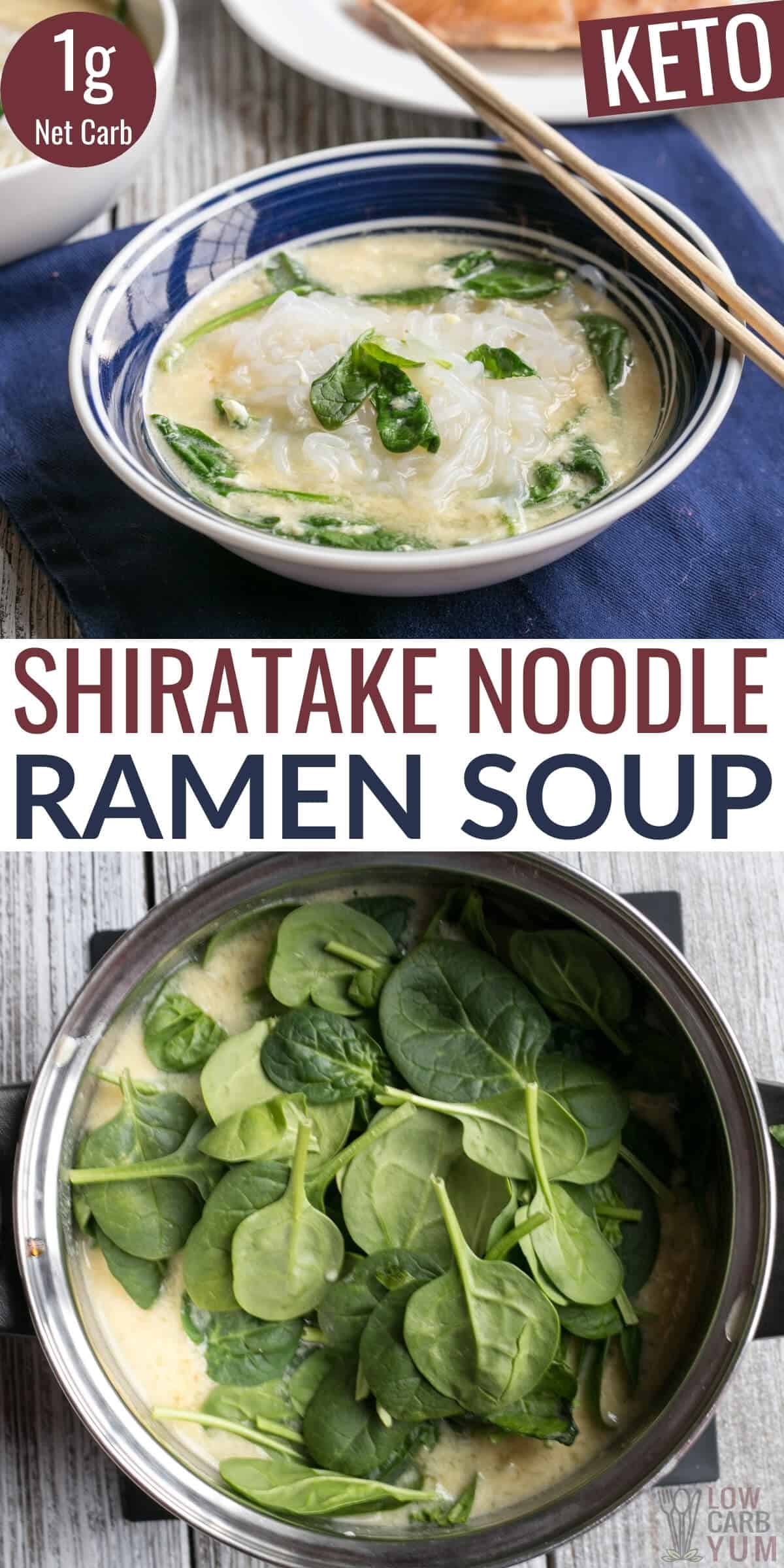 shiratake noodle ramen soup pinterest image