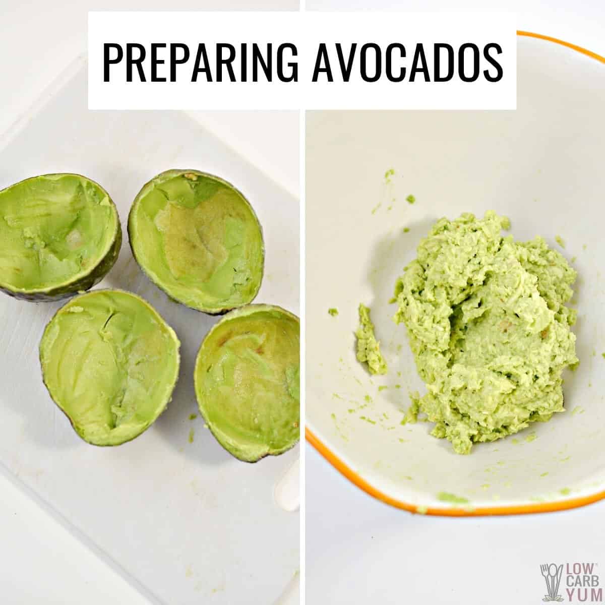 preparing the avocado